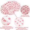 18Pcs Plastic Shower Caps for Women Reusable Waterproof Bath Caps Bathing Hair Cap Shower Caps for Shower,Spa,Salon,Housework,Girls,Home,Travel (Pink+Blue+Green) view 3