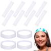 Yunlly 12 Pcs White Headband for Tie Dye Party Supplies Cotton Headbands Scrunchies for Women Tie Dye Elastic Head Bands Stretchy Non Slip White Head Wrap Holder DIY Accessories view 1