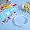 Yunlly 12 Pcs White Headband for Tie Dye Party Supplies Cotton Headbands Scrunchies for Women Tie Dye Elastic Head Bands Stretchy Non Slip White Head Wrap Holder DIY Accessories view 4