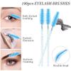 300 PCS Eyelash Extension Supplies Kit Disposable Micro Swab Brush Eyebrow Spoolies Lip Stick Brush Mascara Wand Applicator Makeup Brush Tool(Blue Sets) view 3