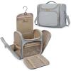 BAGSMART Toiletry Bag for Women, Travel Toiletry Bag, Water-resistant Cosmetic Makeup Bag, Large Capacity Travel Organizer for Full Sized Toiletries and Cosmetics, Grey view 1