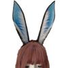 ATekatac Rabbit Ears Handmade Animal Ears Halloween Cosplay Bunny Ears Flower Headband (Black Blue) view 3
