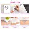 Tattoo Fake Skin with Transfer Paper - YANGNA 30Pcs Tattoo Skin Practice and Stencil Papers Including 10Pcs Fakeskin Practice and 20Pcs Thermal Stencil Paper for Tattooing Supplies (30Pcs) view 4