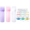 3 Pack Root Comb Applicator Bottle 6 Ounce Hair Dye Applicator Brush Travel Jars for Creams 9PCS Travel Size Containers for Toiletries Cream Jars view 1