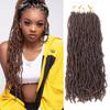 16 Inch Faux Locs Crochet Hair Brown 7 PCS Soft Locs Crochet Hair Goddess Locs Hair Extensions view 1