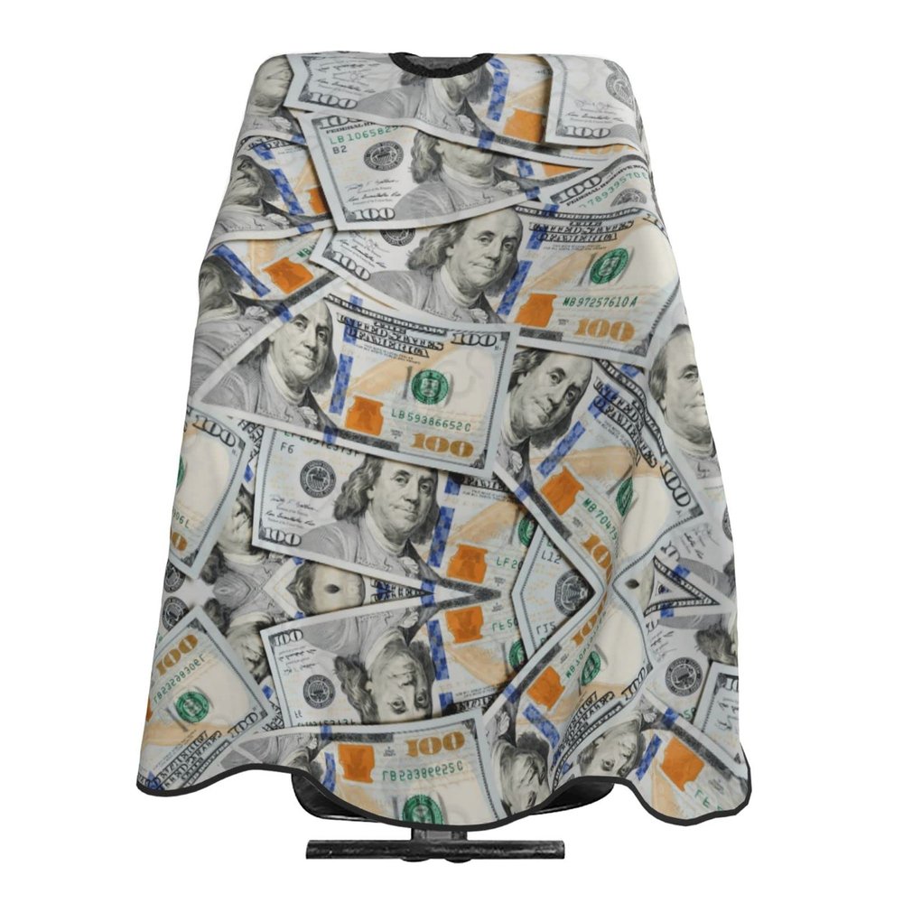 Carwayii Money Barber Cape USA Dollars Hair Cutting Cape Bills Haircut Cape Hair Cape Apron Barber Supplies Salon Capes For Clients Men Women