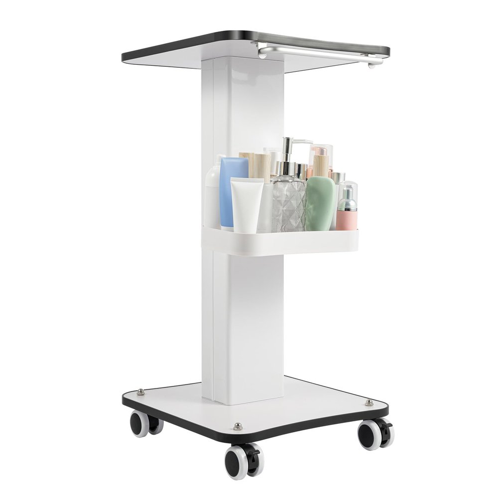 Beauty Cart,Beauty Salon Trolley Cart w/Handle and Wheels Beauty Salon Holder Rolling Trolley Hair Instrument SPA Home Storage Equipment Organizer 360Rotation Max Load 88lbs