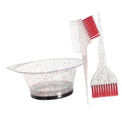 Beaupretty Hair Dye Brush and Bowl Set, Pink Ps Nylon PP Mixing Tool