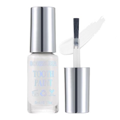 BOBISUKA White Tooth Paint, Instant Bright White Vampiric Tooth Costume - No Streak, Safe, Long Last Tooth Makeup FX Paint, Perfect for Cosplay, Halloween Makeup, Theater, and Special Effects (5 ml)