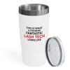 Flairy Land Appreciation White Edition Ringneck Tumbler 20oz - Funtastick Lash Tech Looks - Funny Work Promotion Gift Lash Tech Girly Mascara Eyelashes Makeup Lover Esthetician view 1