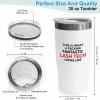 Flairy Land Appreciation White Edition Ringneck Tumbler 20oz - Funtastick Lash Tech Looks - Funny Work Promotion Gift Lash Tech Girly Mascara Eyelashes Makeup Lover Esthetician view 3