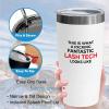 Flairy Land Appreciation White Edition Ringneck Tumbler 20oz - Funtastick Lash Tech Looks - Funny Work Promotion Gift Lash Tech Girly Mascara Eyelashes Makeup Lover Esthetician view 4