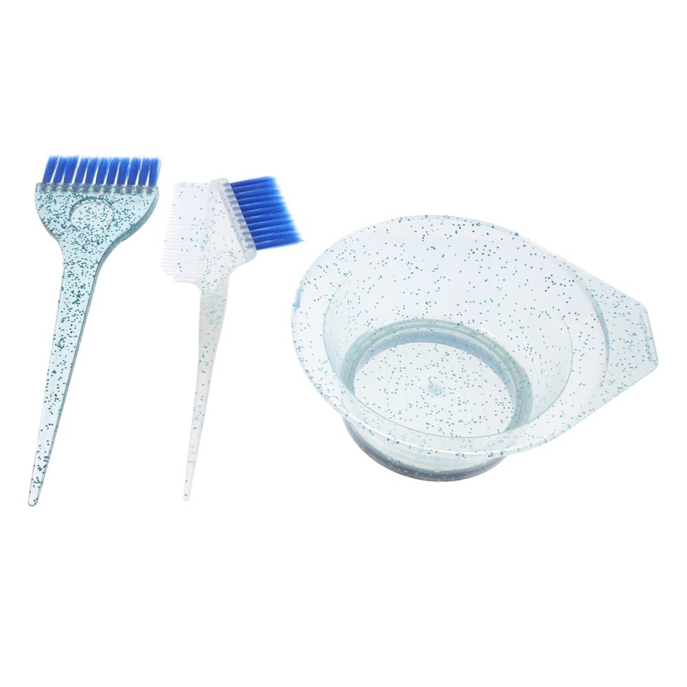 Beaupretty Blue Hair Dye Mixing Bowl Set with Brush for DIY Coloring