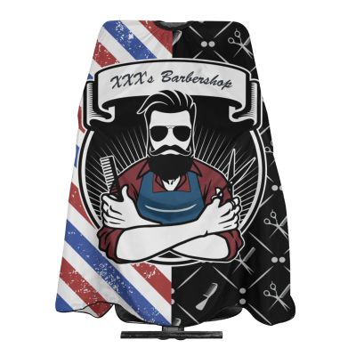 Custom Barber Cape Hairdresser Cape, Add Your Photo Text Logo Personalized Barbershop Salon Cape for Men, Customized Hair Cutting Cape for Home Salon Barbershop
