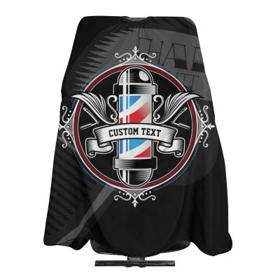 Custom Barber Cape Hairdresser Cape, Add Your Photo Text Logo Personalized Haircut Salon Cape for Men, Customized Hair Cutting Cape for Home Salon Barbershop