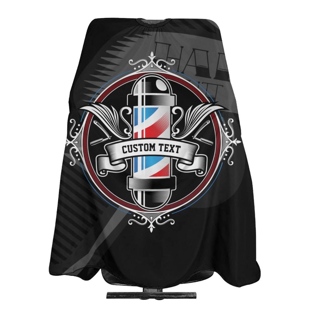 Custom Barber Cape Hairdresser Cape, Add Your Photo Text Logo Personalized Haircut Salon Cape for Men, Customized Hair Cutting Cape for Home Salon Barbershop