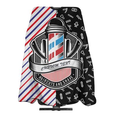 Custom Barber Cape Hairdresser Cape, Add Your Photo Text Logo Personalized Haircut Salon Cape for Men, Customized Hair Cutting Cape for Home Salon Barbershop