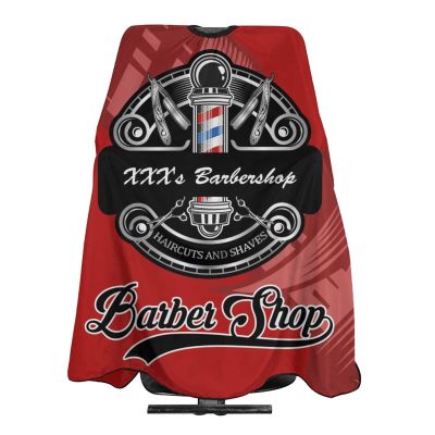 Custom Barber Cape Hairdresser Cape, Add Your Photo Text Logo Personalized Haircut Salon Cape for Men, Customized Hair Cutting Cape for Home Salon Barbershop