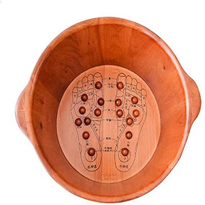 Foot Spa Bath Waterproof Footbath for Home, Spa Massage Pedicure Barrels, Bathroom Living Room Cedar Foot Bath Barrel for Soaking Feet Massager Foot Tub Foot Bath Barrel