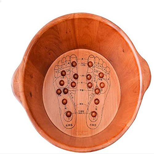 Foot Spa Bath Waterproof Footbath for Home, Spa Massage Pedicure Barrels, Bathroom Living Room Cedar Foot Bath Barrel for Soaking Feet Massager Foot Tub Foot Bath Barrel