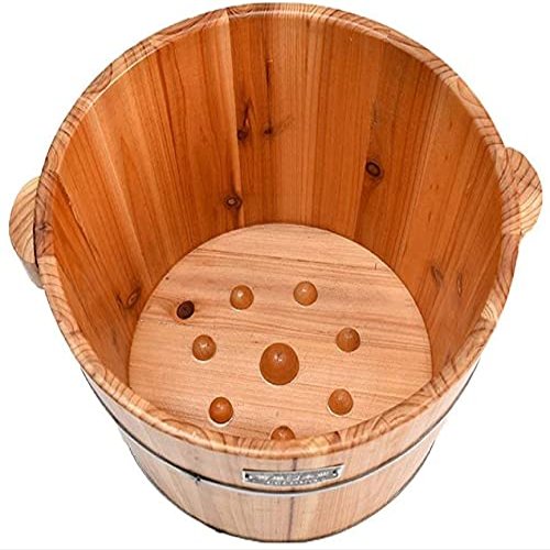 Pedicure Foot Soak Tub Pedicure Basin High 30CM Wooden Foot Bath Barrel Foot Bath Bucket Bucket Feet Tub Pedicure Basin Wood Foot Basin Wooden Sauna Bucket Bucket Adult Thickening Wood Foot Basin Spa