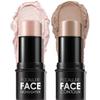 FOCALLURE 2 Pcs Mineral Cream Contour Stick,Moisturize Highlighter and Bronzer Pen,Non Stick Face Brightens & Shades Pencil,Long Lasting & Smooth Gliding Face Illuminator Makeup,Fair view 1