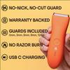 MERIDIAN The Trimmer Premium - Body Hair Trimmer & Electric Shaver for Men and Women for Pubic Hair, Chest, Legs & Bikini Line, Waterproof & Rechargeable, Blaze view 2