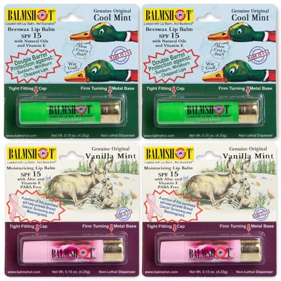 BALMSHOT Lip Balm 4 Pack (Minty Combo Variety Pack)