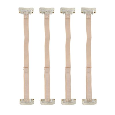 4pcs Face Bands with Clip, Facelift Patch Straps for Styling, Women Adjustable Elastic Face Lifting Strap Patch, White