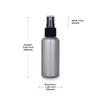 2oz (60ml) White/Gray PET Spray Bottles For Essential Oils, Perfumes, Cosmetics, DIY Travel, Fine Mist Spray Bottle, Mini Travel Bottle, Small Refillable Liquid Containers (Grey Bottle & Black Sprayer - 20 pack) view 2
