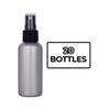 2oz (60ml) White/Gray PET Spray Bottles For Essential Oils, Perfumes, Cosmetics, DIY Travel, Fine Mist Spray Bottle, Mini Travel Bottle, Small Refillable Liquid Containers (Grey Bottle & Black Sprayer - 20 pack) view 3