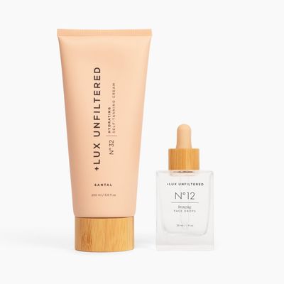+ Lux Unfiltered Golden Hour Set with N32 Gradual Hydrating Self Tanner in Santal and N12 Bronzing Self Tanning Face Drops