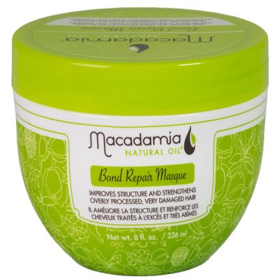 Macadamia Bond Repair Masque, 8 Fluid Ounces - Helps Revive and Strengthen Overly Processed, Damaged Hair with Fermented Aminoacids, Argan Oil, Sunflower Oil