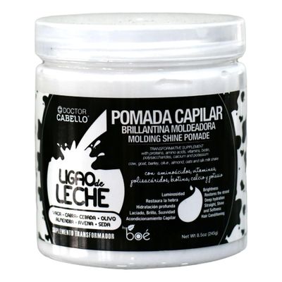 Doctor Cabello Ligao de Leche Molding Shine Pomade 8.5 oz  Transformative Hair Supplement with Milk Proteins & Biotin  Shine, Softness & Hydration  For All Hair Types.