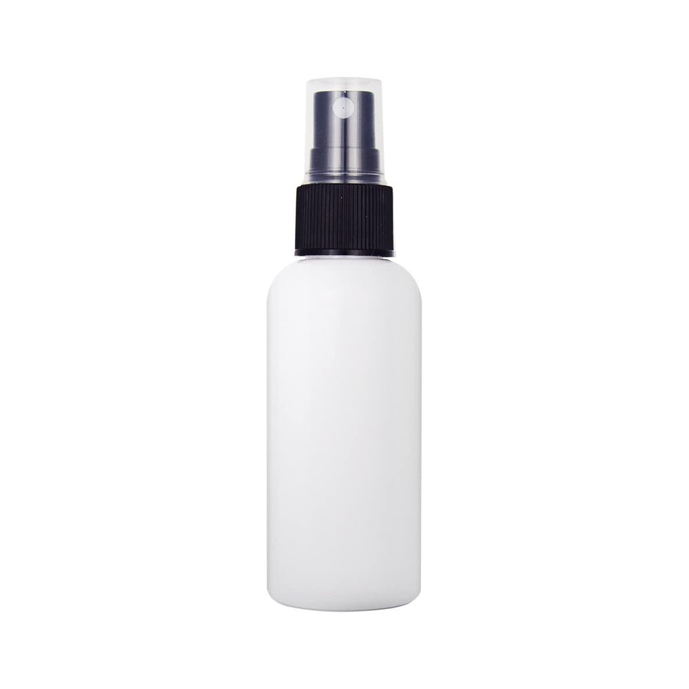 2oz (60ml) White/Gray PET Spray Bottles For Essential Oils, Perfumes, Cosmetics, DIY Travel, Fine Mist Spray Bottle, Mini Travel Bottle, Small Refillable Liquid Containers (White Bottle & Black Sprayer - 5 pack)