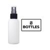 2oz (60ml) White/Gray PET Spray Bottles For Essential Oils, Perfumes, Cosmetics, DIY Travel, Fine Mist Spray Bottle, Mini Travel Bottle, Small Refillable Liquid Containers (White Bottle & Black Sprayer - 5 pack) view 2