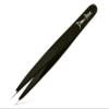Pointed Tweezers - High Carbon Stainless Steel Fine Point Precision Tweezers for Ingrown Hair Removal - Perfectly Aligned Hand Filed Sharp Tweezer - Needle Nose Tweezers (Black) view 1