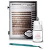 KC Republic Lash Eyebrow Extensions Kit with 1 x Trays of Mink False Eyebrows in Brown Comes on Mixed Length 5-8 Mm Mix, Eyebrow Extension Glue Clear & Extension Tweezers (Brown, Turquoise Tweezer) view 1