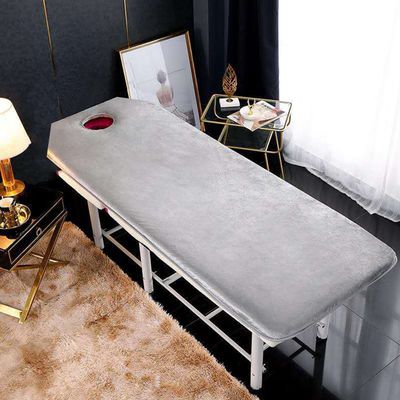 Lash Bed Topper,1.6In/2.4In Memory Foam Mattress Topper for Massage Table,Spa Bed Padding for Protector with Facial Breathing Hole&Non-Slip Straps,Massage Accessories,Gray 6cm,T 80x190cm