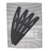 PrettyClaw | 50pc Professional Nail File 80/100 Grit Black Half Moon Acrylic Nail Files Plastic Center Double Sided Emery Board for Nails Washable 7 inch Nail File view 2