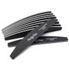 PrettyClaw | 50pc Professional Nail File 80/100 Grit Black Half Moon Acrylic Nail Files Plastic Center Double Sided Emery Board for Nails Washable 7 inch Nail File view 3
