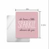 Carosoffe Positive Energy Pink Small Compact Mirror for Purse, She Leaves A Little Sparkle Wherever She Goes Travel Makeup Mirror for Women Men, Rectangular Handheld Compact Pocket Mirror 2 PCS view 2