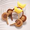 NinthAvenue Basics 2PCS Cartoon Hair Accessories Lovely Banana Monkey Ears Hairband Festive Funny Props Hair Clips Animal Large Ear Headband view 3