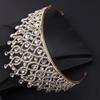 OOGHE Tiaras and Crowns for Women, Baroque Royal Queen Rhinestone Geometric Bridal Tiaras Big Crowns Crystal Pageant Diadem Bride Headband Wedding Hair Accessories (Color : Gold Red) view 4