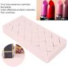 24 Slots Silicone Lipstick Holder for Vanity, Large Capacity Makeup Display Case with 18 Large Slots and 6 Small Slots, Versatile Cosmetic Organizer for Makeup Brush Lipstick Jewelry Nail Oil(Pink) view 3