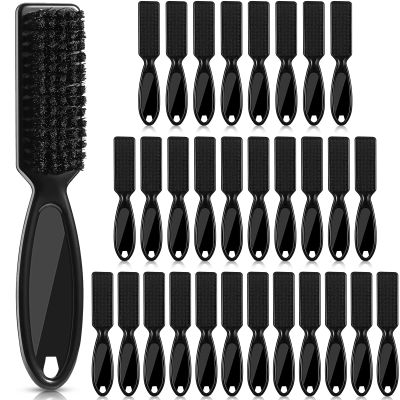 Patelai 30 Pcs Blade Clipper Cleaning Brush Scrub Brush Barber Fade Trimmer Nylon Hair Styling Tool for Men(Black)