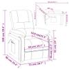 Massage Recliner Chair,Reading Chairs Adults,Portable Massage Chair,Massage Office Chair,Rv Chairs Recliners,with 6 Levels Massage Programs,for Living Room, Bedroom, or Office,Cream Fabric view 2