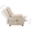 Massage Recliner Chair,Reading Chairs Adults,Portable Massage Chair,Massage Office Chair,Rv Chairs Recliners,with 6 Levels Massage Programs,for Living Room, Bedroom, or Office,Cream Fabric view 4