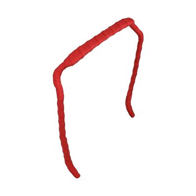 Zazzy Bandz - Curly Thick Hair - Large Headband - Hand-Wrapped Solids (Relaxed, Red)