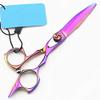 Hair Cutting Scissors, 5.5 inch professional japan Rainbow hair scissors cutting barber hair salon thinning shears hairdressing scissors (Color : Set) view 3